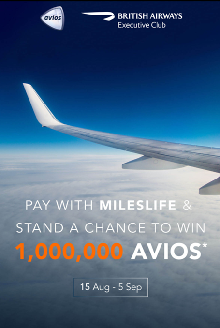 Mileslife launches in Hong Kong! Earn up to 0.25HK$= 1 mile(1USD-8miles) and win 1 million Avios
