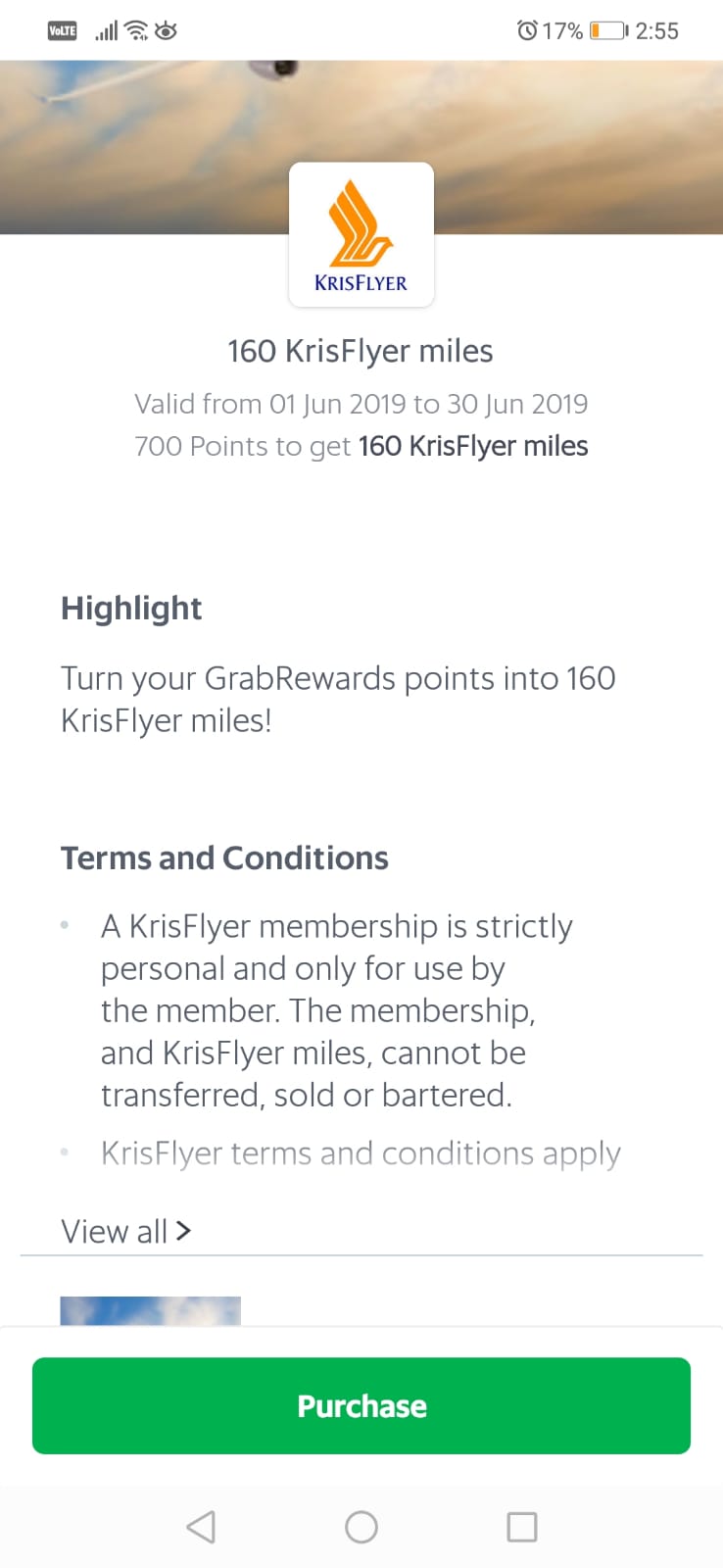 Double your Krisflyer Miles when you convert your Grab Points